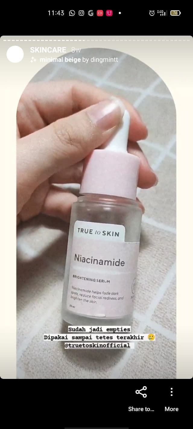 True to Skin Niacinamide Brigthening Serum review photo by steffaniyan