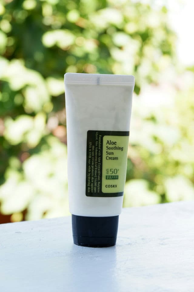 COSRX Aloe Soothing Sun Cream SPF50+ PA+++ review photo by sunskinseed