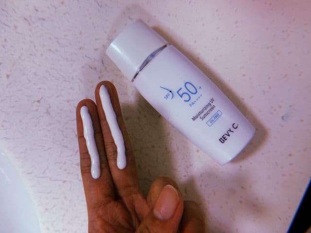 BEVY C. Moisturizing UV Sunscreen SPF50+ PA++++ review photo by whitecastfashion