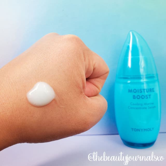 TONYMOLY Moisture Boost Cooling Marine Concentrate Serum review photo by thebeautyjournalsxo