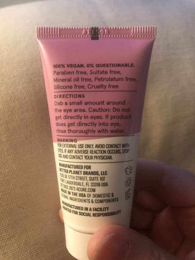 Acure Radically Rejuvenating Eye Cream review photo by thereddeluge