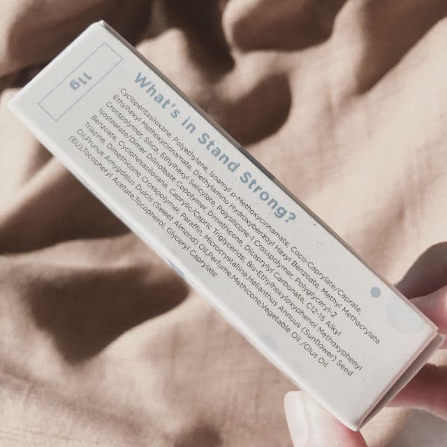 Ingrid Cosmetics Stand Strong Daily UV Sun Protection Stick  review photo by thesparklyspice