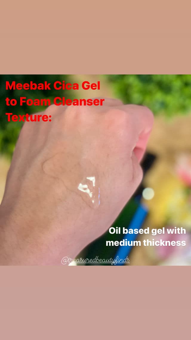 Meebak Cica Gel to Foam Cleanser review photo by treasuredbeautyfinds