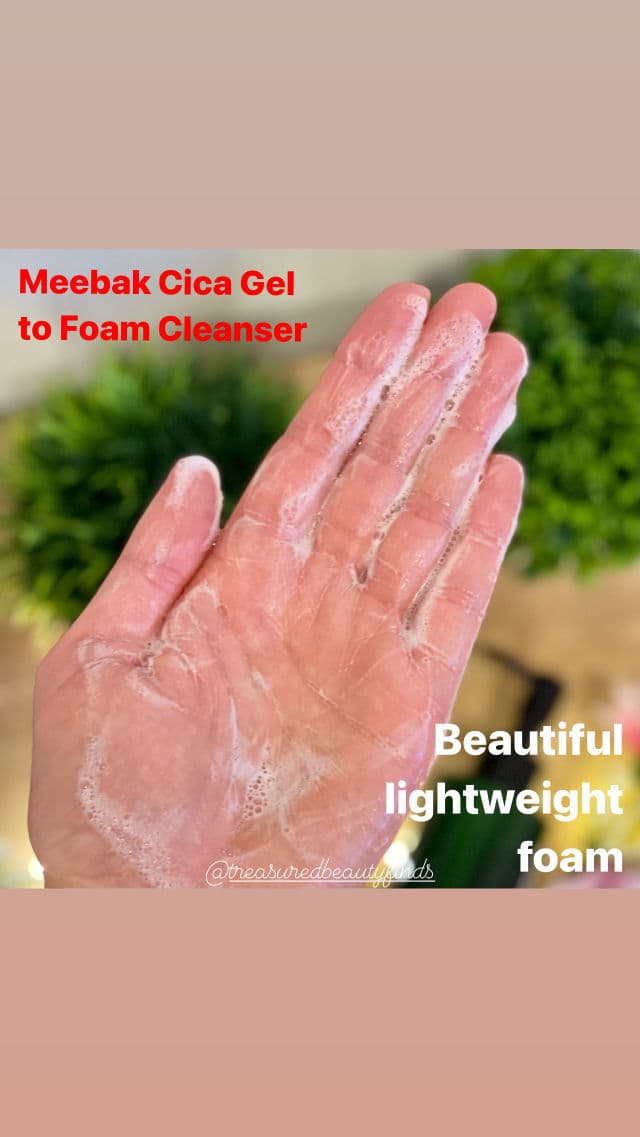 Meebak Cica Gel to Foam Cleanser review photo by treasuredbeautyfinds
