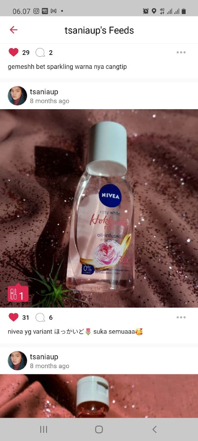 Nivea Rosy White Hokkaido Rose Micellar Water 36x Anti-Oxidant review photo by tsaniaup