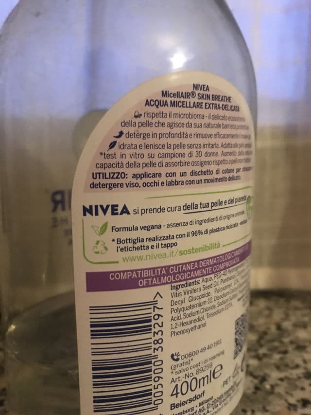 Nivea MicellAir Skin Breathe Micellar Water (Sensitive Skin) review photo by wenniepegsee