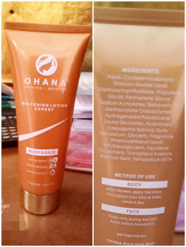 OHANA Whitening Lotion Expert review photo by aleeyalee