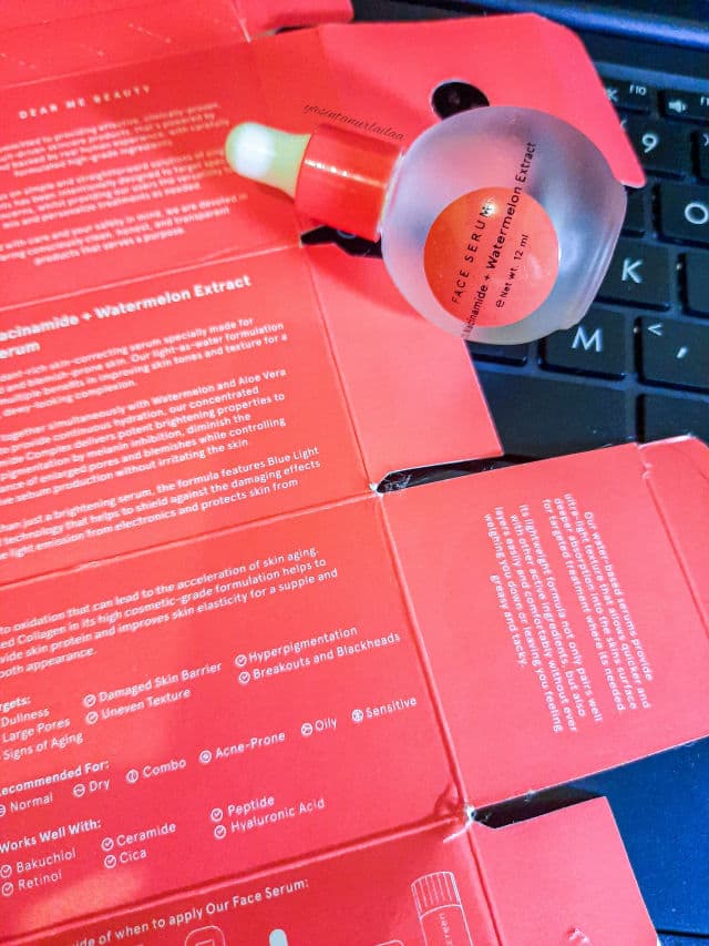 Dear Me Beauty 10% Niacinamide + Watermelon Extract Face Serum review photo by yasintanurlailaa