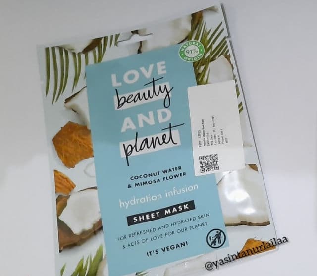 Love Beauty and Planet Coconut Water & Mimosa Flower Sheet Mask (Hydration Infusion) review photo by yasintanurlailaa