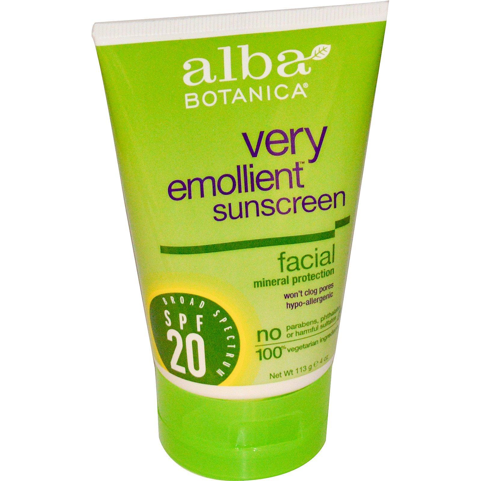 Very Emollient Sunscreen Mineral Protection, Facial SPF 20