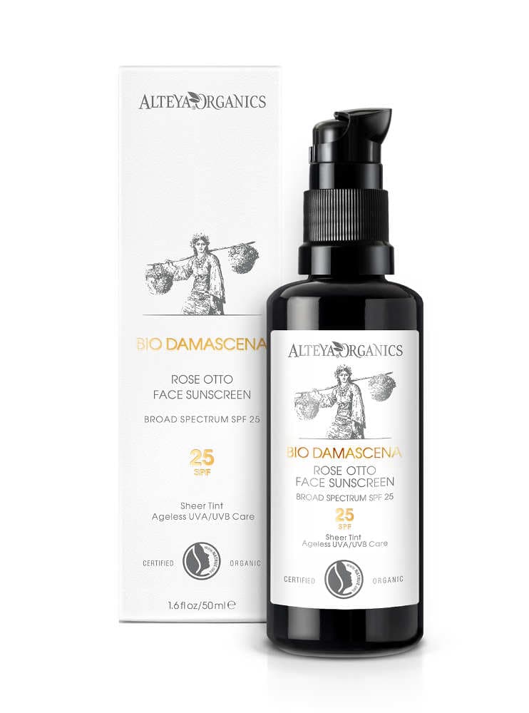 Bio Organic Sun Protection Cream for Face with SPF 25 Bio Damascena