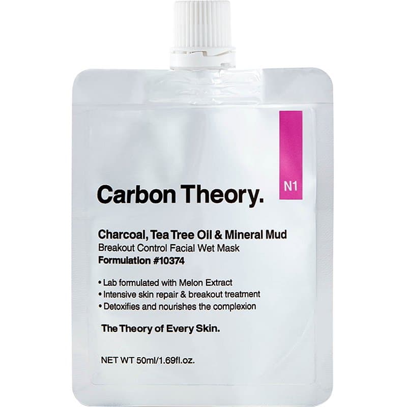 Charcoal & Tea Tree Oil Mineral Mud Breakout Control Facial Wet Mask