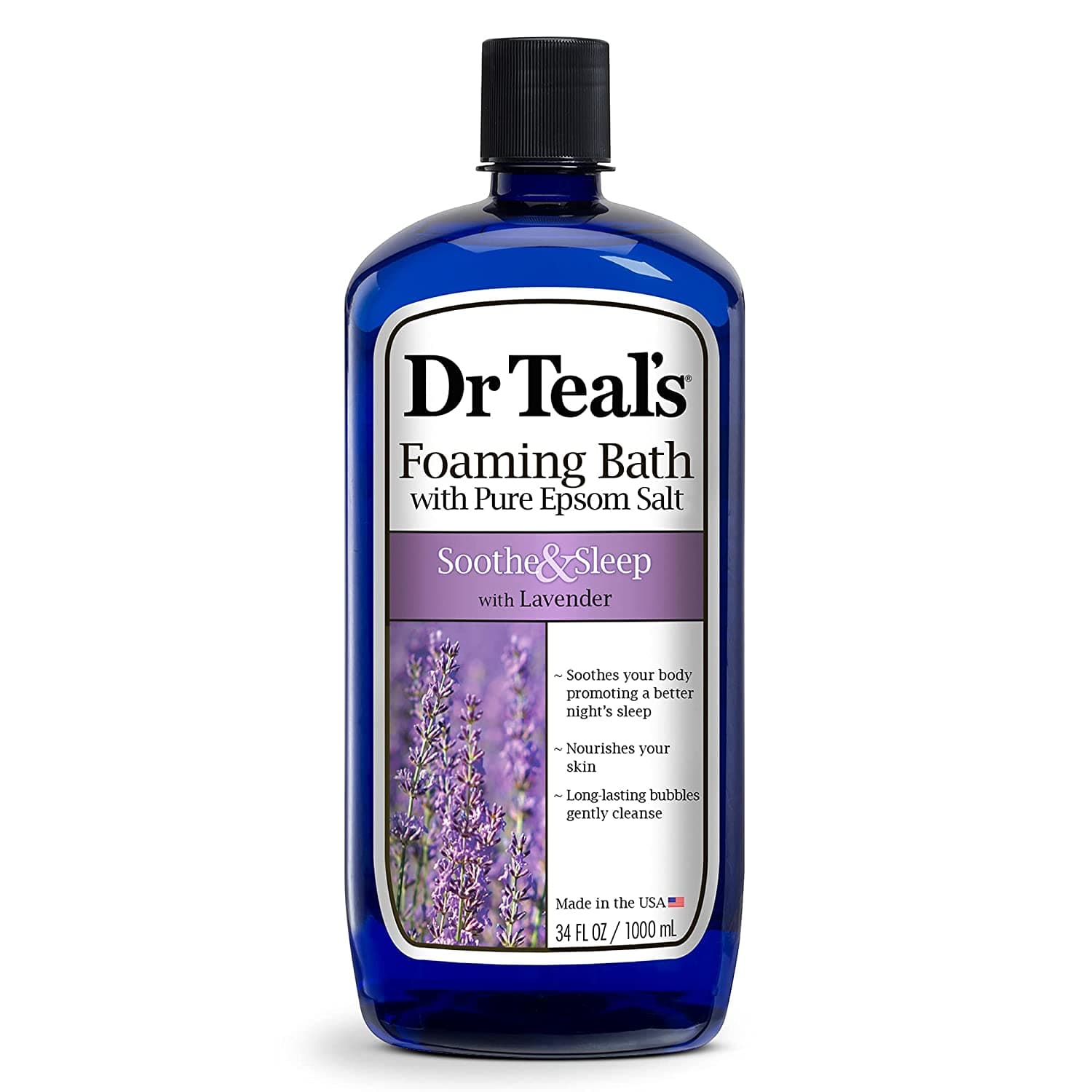 Foaming Bath with Pure Epsom Salt, Soothe & Sleep with Lavender