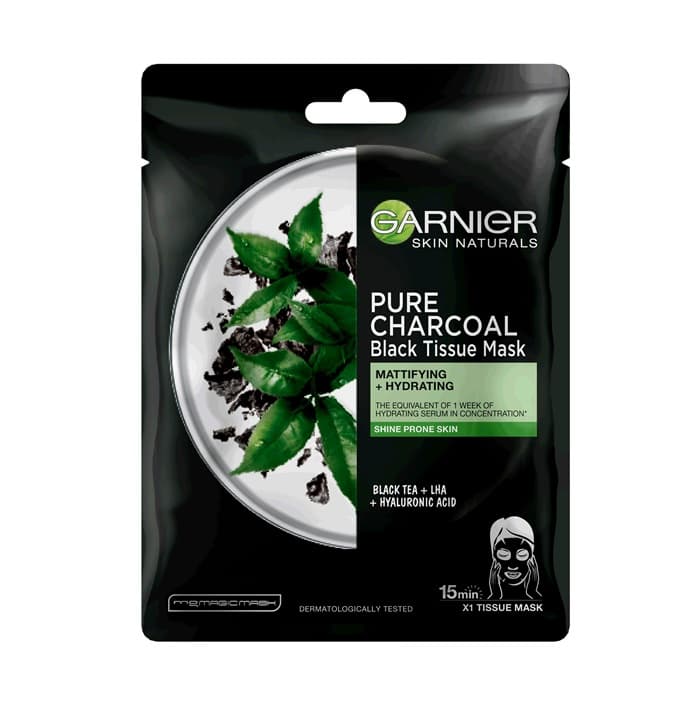 Pure Charcoal Black Tissue Mask - Mattifying + Hydrating