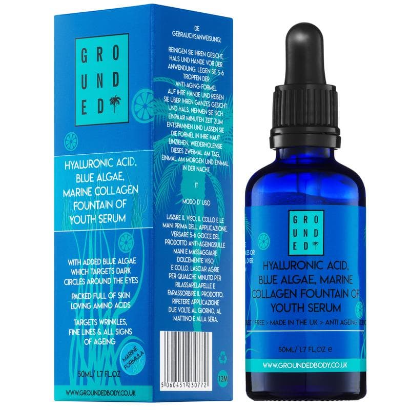 Hyaluronic Acid, Blue Algae, Marine Collagen Fountain of Youth Serum