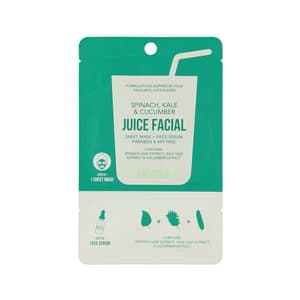 Spinach Kale & Cucumber Juice Facial Sheet Mask + Face Serum
