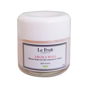 Máscara Facial De Argila Rosa Com Oleo Essencial De Gerânio