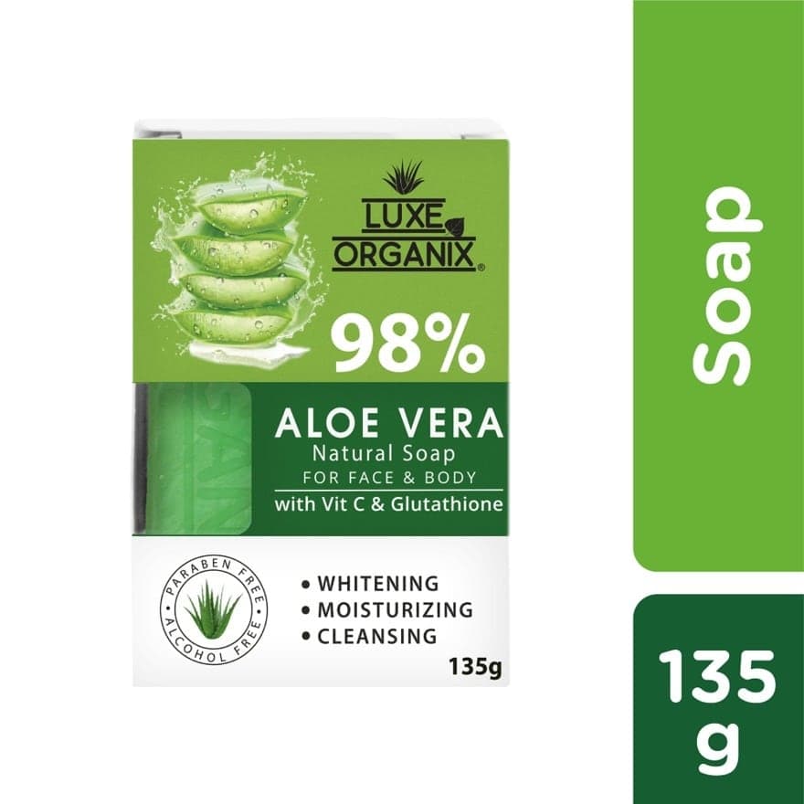 98% Aloe Vera Natural Soap with Vitamin C and Glutathione