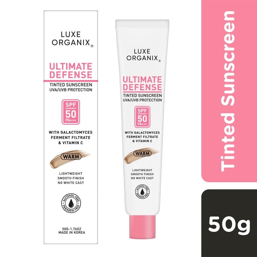 Ultimate Defense Tinted Sunscreen UVA/UVB Protection Warm SPF50 PA+++