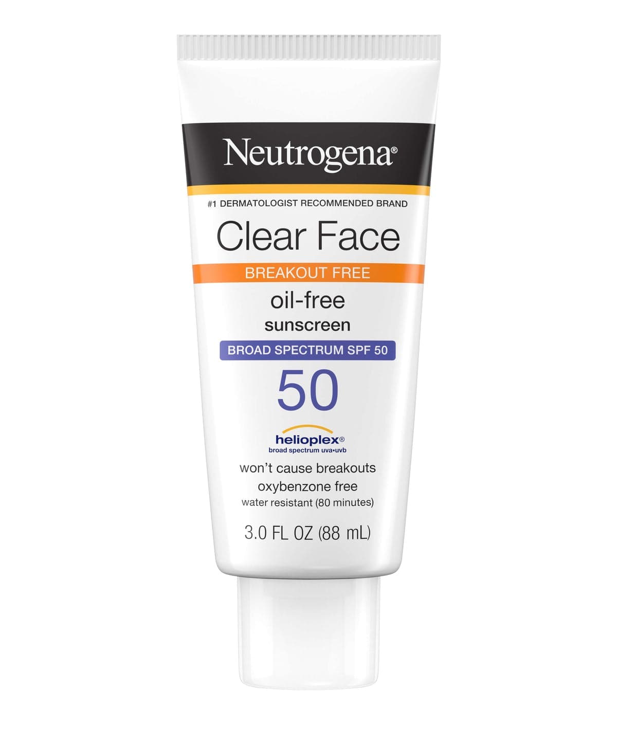 Clear Face Break-Out Free Liquid Lotion Sunscreen Broad Spectrum SPF 50