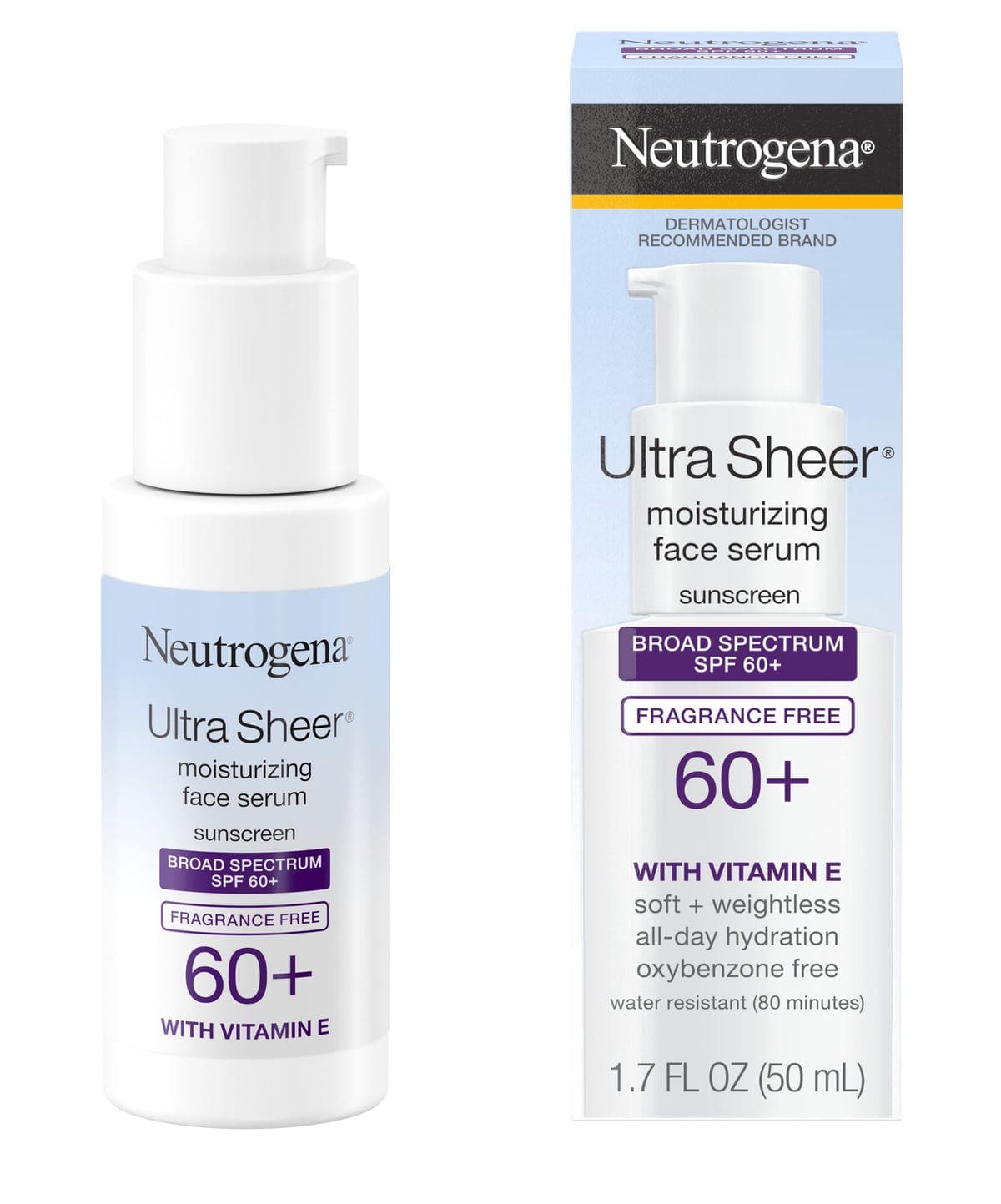 Ultra Sheer Oil-Free Face Serum with Vitamin E SPF 60+