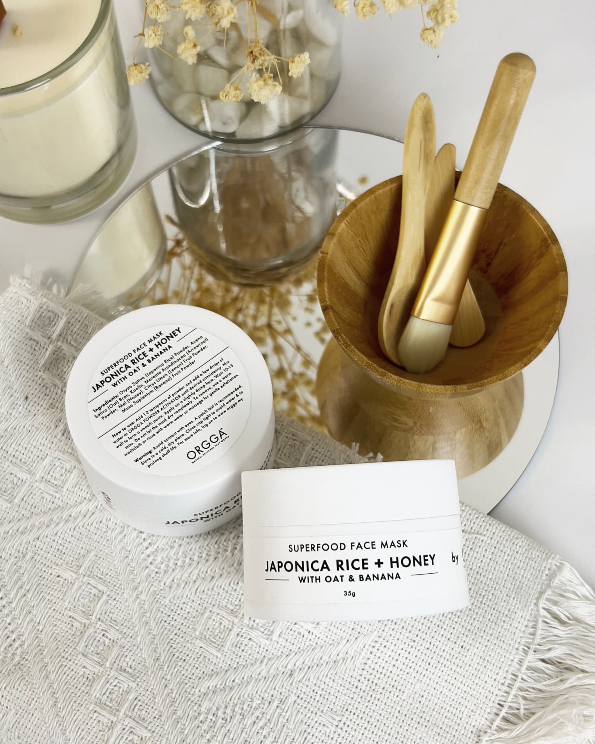 Superfood Face Mask - Japonica Rice + Honey with Oat & Banana