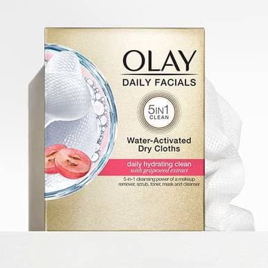 Daily Facial Hydrating Cleansing Cloths with Grapeseed Extract