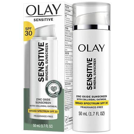 Sensitive Mineral Sunscreen Zinc Oxide Sunscreen Broad Spectrum SPF 30