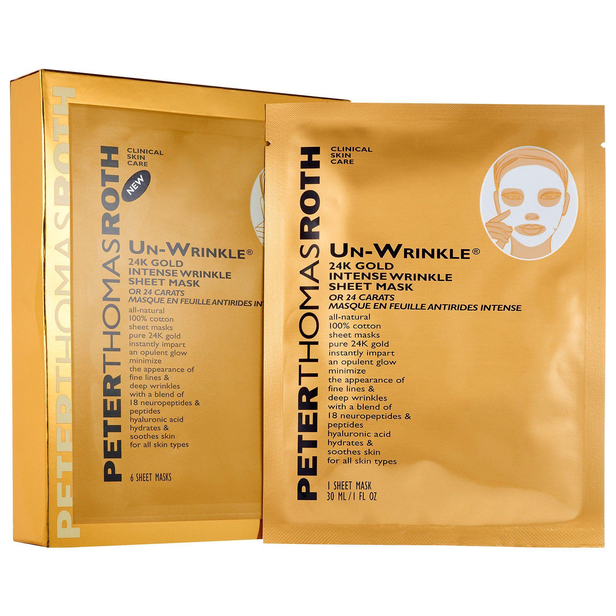 Travel Size Un-Wrinkle 24k Gold Intense Wrinkle Sheet Mask