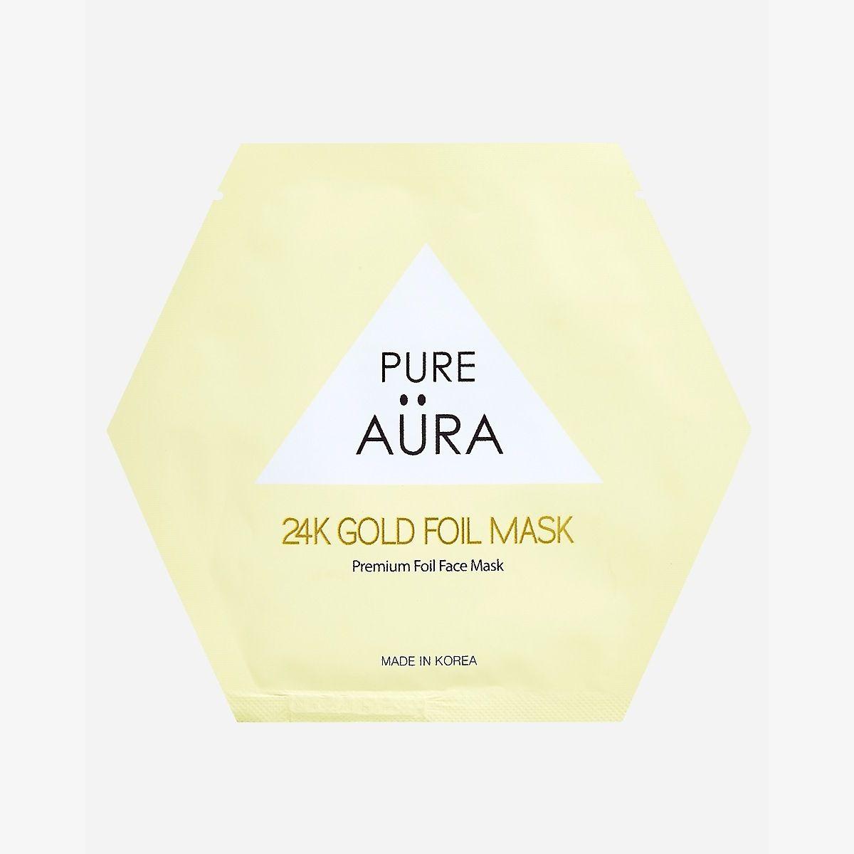 24K Gold Metallic Foil Facial Face Sheet Mask