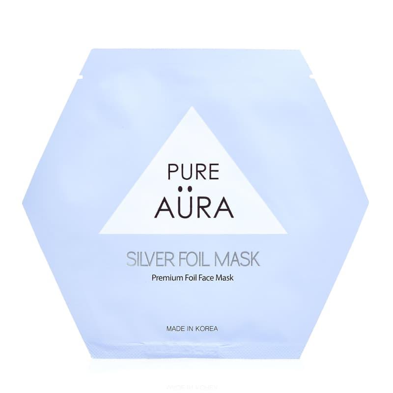 Silver Metallic Foil Facial Face Sheet Mask