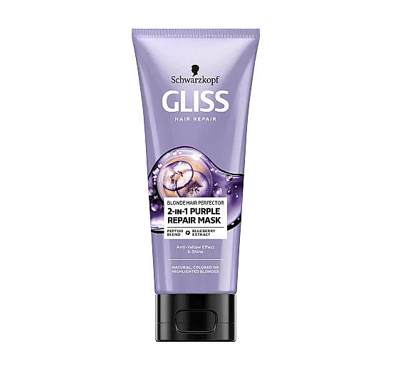 Gliss Blonde Hair Perfector 2-in-1 Purple Repair Mask