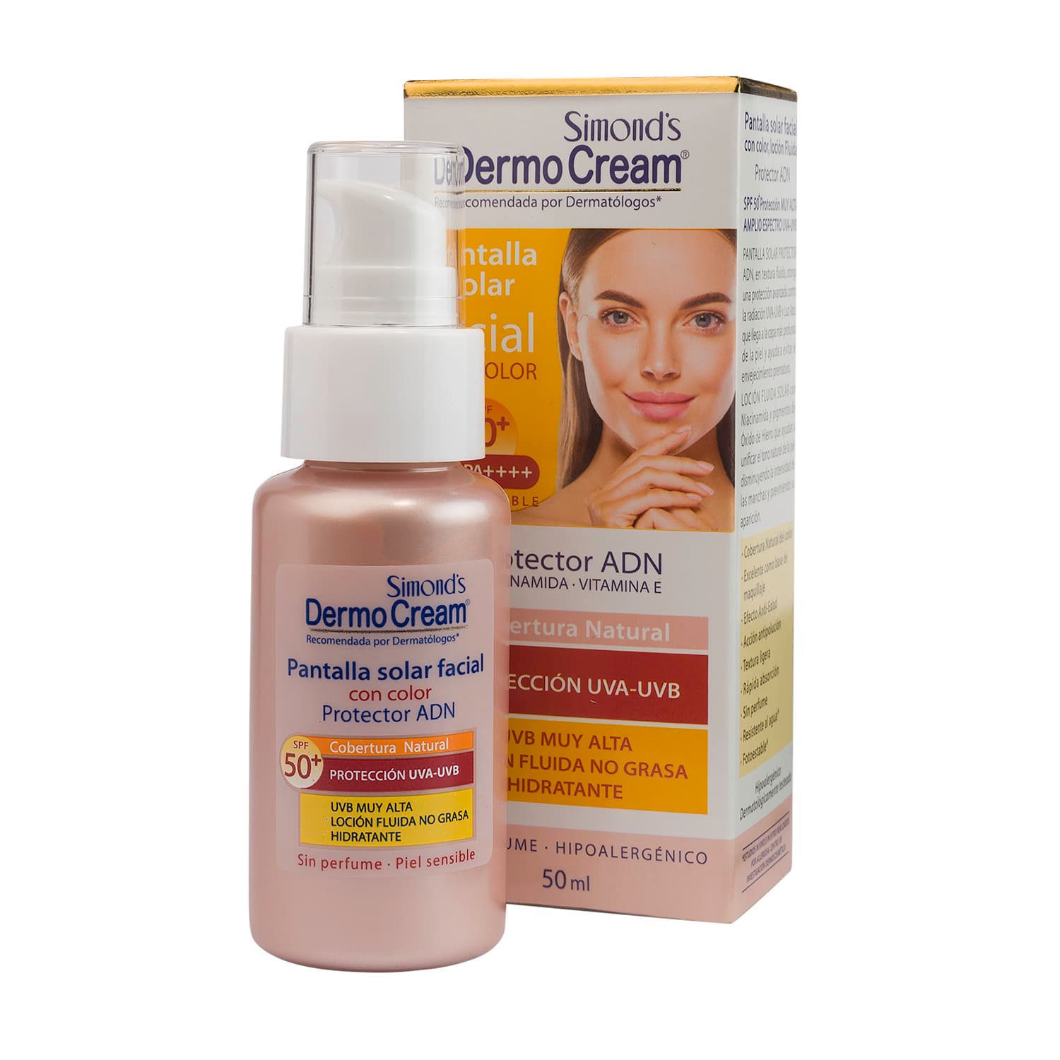 Solar DermoCream Pantalla Facial con Color SPF 50 + Loción Fluida