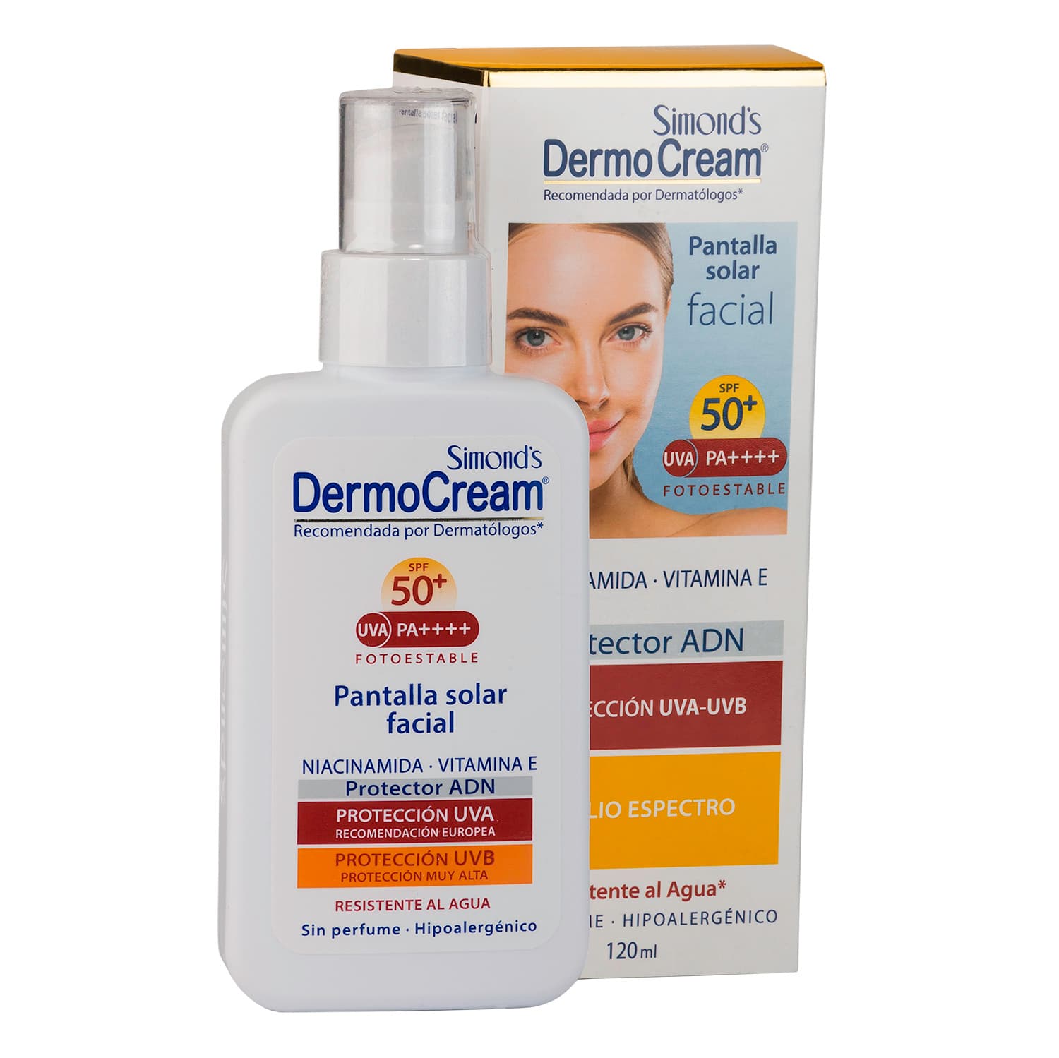 Solar DermoCream SPF 50+Pantalla Facial Protector ADN