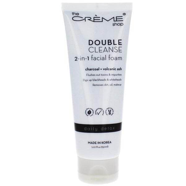 Double Cleanse 2-in-1 Facial Foam Cleanser | Charcoal + Volcanic Ash