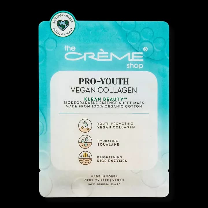 Klean Beauty Essence Sheet Mask - Pro-Youth Vegan Collagen