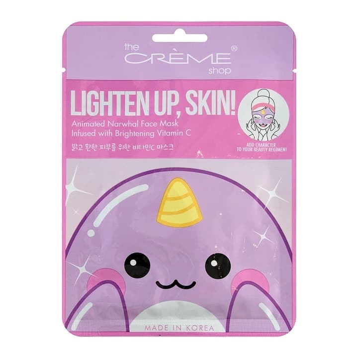 Lighten Up, Skin! Animated Narwhal Face Mask - Brightening Vitamin C