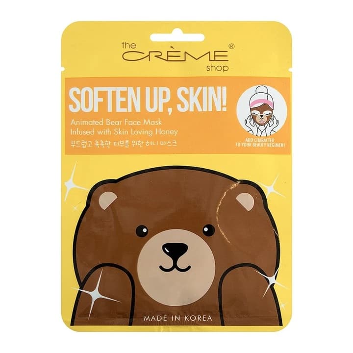 Soften Up, Skin! Animated Bear Face Mask - Skin Loving Honey
