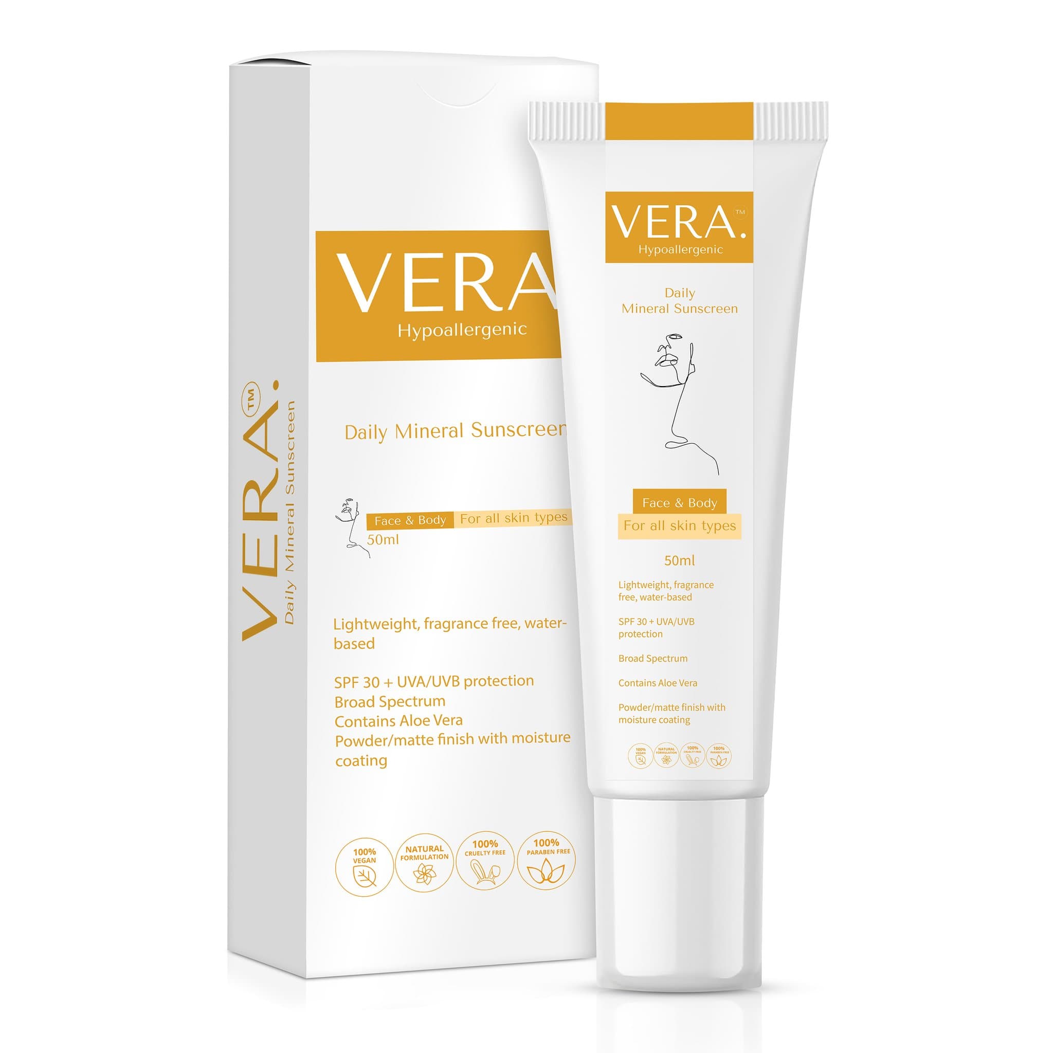 Hypoallergenic Daily Mineral Sunscreen SPF30+ UVA/UB