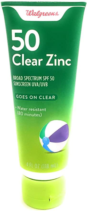 Clear Zinc Sunscreen Broad Spectrum SPF 50