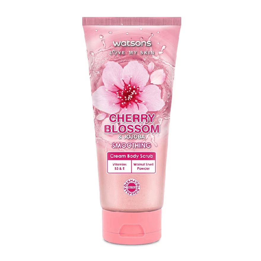 Love My Skin Cherry Blossom & Jojoba Smoothing Cream Body Scrub