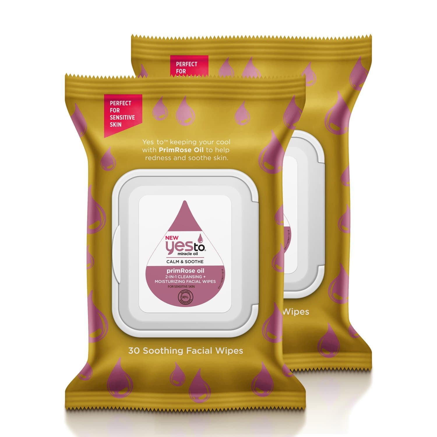 Miracle Oil 2-in-1 Cleansing + Moisturizing Facial Wipes PrimRose Oil