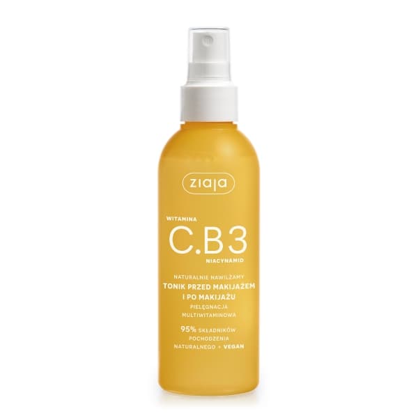Vitamin C. B3 Niacinamide Face Toner Before & After Make-Up