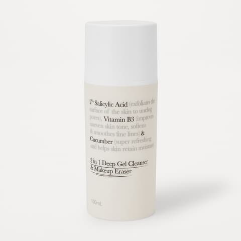 2 in 1 Deep Gel Cleanser & Makeup Eraser Salicylic Acid & Vitamin B3