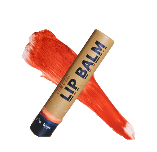 Natural Tinted Lip Balm + 2 % Hyaluronic Acid - Coral Red