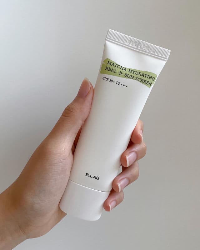 B_LAB Matcha Hydrating Real Sun Screen SPF 50+ PA++++ review photo by evrydayskin