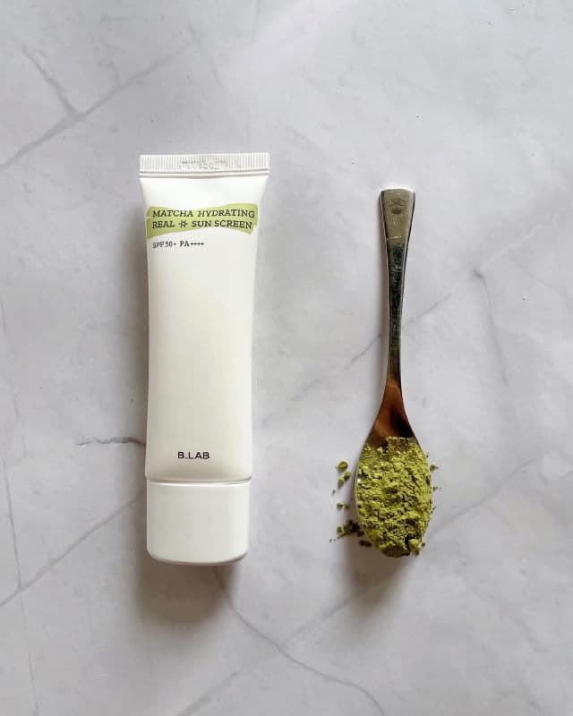 B_LAB Matcha Hydrating Real Sun Screen SPF 50+ PA++++ review photo by evrydayskin