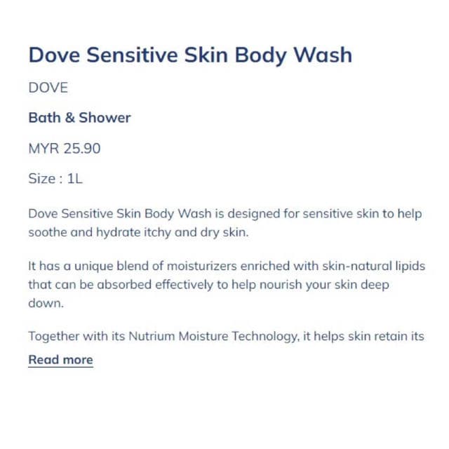 Dove Body Wash Sensitive Skin review photo by danielwonderland