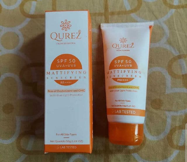 Qurez Mattifying Sunscreen SPF 50 PA+++ review photo by Tapaswini