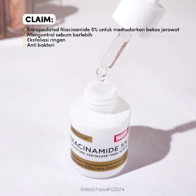 Azarine Niacinamide 5% + Moisture Sepiwhite Serum review photo by Destinawah